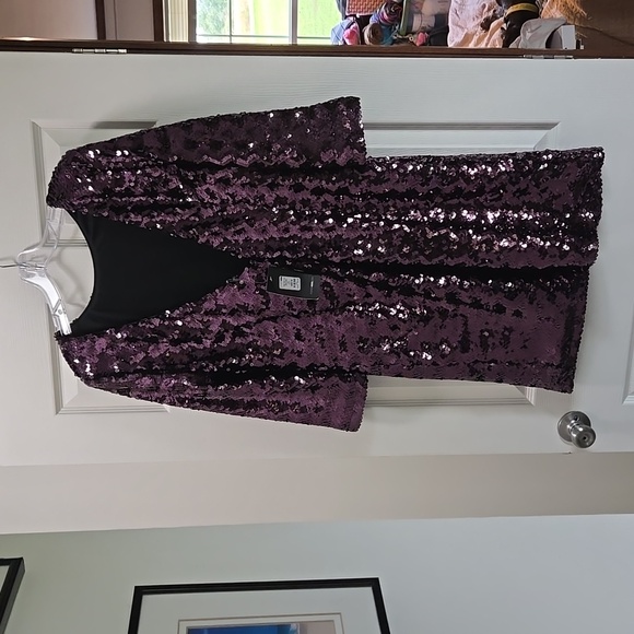 Fashion Nova dress dark purple sequins - Picture 2 of 5